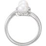 Picture of 14K Gold Freshwater Cultured Pearl & 1/6 CTW Diamond Ring