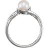 Picture of 14K Gold Freshwater Pearl & .03 CTW Diamond Bypass Ring