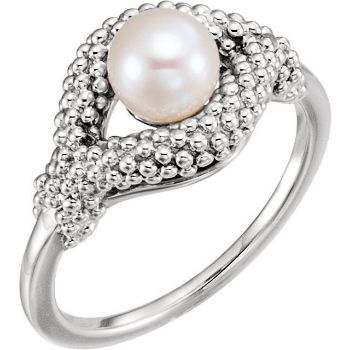 Picture of 14K Gold Freshwater Cultured Pearl Beaded Ring