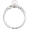 Picture of 14K Gold Freshwater Cultured Pearl & 1/10 CTW Diamond Ring