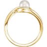 Picture of 14K Gold 6mm Freshwater Cultured Pearl Ring