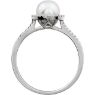 Picture of Sterling Silver Freshwater Cultured Pearl & .01 CTW Diamond Ring