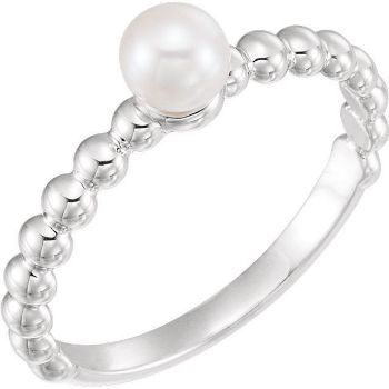 Picture of 14K Gold 5.5-6mm Freshwater Cultured Pearl Ring