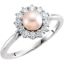 Picture of 14K Gold Pearl & 1/3 CTW Diamond Ring