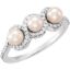 Picture of 14K Gold Freshwater Cultured Pearl & 1/4 CTW Diamond Ring
