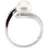 Picture of 14K Gold Freshwater Pearl & 1/6 CTW Diamond Ring