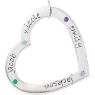 Picture of 4 Names Engravable Large Heart Loop with Stones