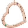 Picture of 3 Names Engravable Large Heart Loop with Stones