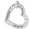 Picture of 3 Names Engravable Medium Heart Loop with Stones