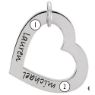 Picture of 2 Names Engravable Medium Heart Loop with Stones
