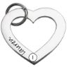 Picture of 1 Name Engravable Medium Heart Loop with Stone