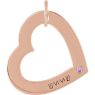 Picture of 1 Name Engravable Small Heart Loop with Stone
