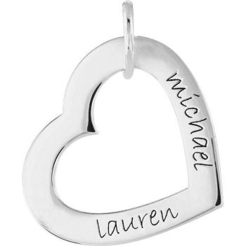 Picture of Names Engravable Small Heart Loop