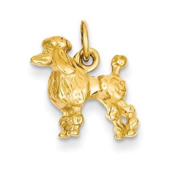 Picture of 14k Solid 3-Dimensional Poodle Charm