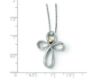 Picture of Silver & Gold Arms Of Love Diamond Cross Necklace