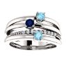Picture of 1 to 5 Round Stones Mother's Ring