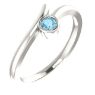 Picture of Silver 1 to 4 Round Stones Mother's Ring - copy