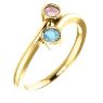 Picture of Gold 1 to 4 Round Stones Mother's Ring
