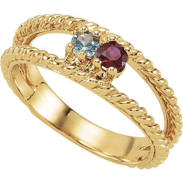 Carina Gems. Gold Mother's Ring 2 to 12 Round Stones
