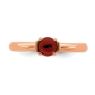 Picture of Silver & 18K Rose Gold Plated Cabochon Garnet stone