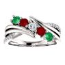 Picture of 1 to 5 Round Stones 10K or 14K Mother's Ring