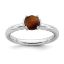 Picture of Sterling Silver Stackable Expressions Tigers Eye Rhodium-Plated Ring