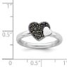 Picture of Silver Stackable Expressions Marcasite Heart Ring