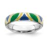 Picture of Silver Stackable Expressions Multi Color Enameled Ring