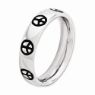 Picture of Sterling Silver Stackable Peace Ring Black Enameled
