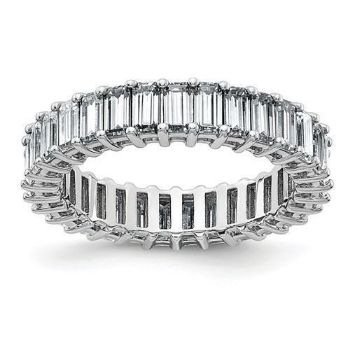 Picture of Emerald-Cut Eternity Anniversary Band 14K White Gold