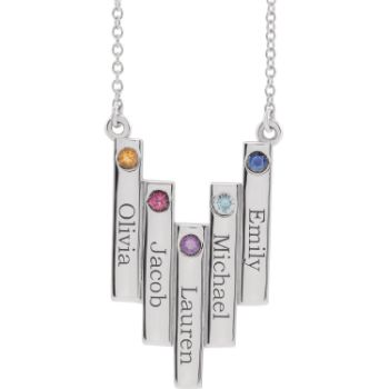 Picture of Family Geometric Necklace 5 Names