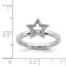 Picture of Silver Stackable Star Diamond Ring