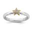 Picture of Sterling Silver Diamond Star Ring