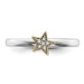 Picture of Sterling Silver Diamond Star Ring