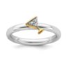 Picture of Diamond Gold-Plated Martini Glass Ring Sterling Silver