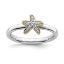 Picture of Diamond Gold-Plated Starfish Ring Sterling Silver