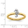 Picture of Diamond Seahorse Ring Sterling Silver Gold Plated