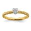Picture of Diamond Heart Ring Sterling Silver Gold Plated