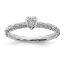 Picture of Diamond Textured Heart Ring Sterling Silver Stackable Expressions