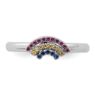 Picture of Silver Rainbow Ring Multi Color Gemstones
