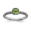 Picture of Silver Fashion Ring Cushion-Cut Peridot Stone