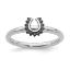 Picture of Black Diamonds Horseshoe Ring Sterling Silver