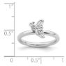 Picture of Diamonds Butterfly Ring Sterling Silver