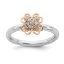 Picture of Diamonds Flower Ring Sterling Silver Rose Gold-Plated