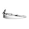 Picture of Diamonds Flower Ring Sterling Silver Black-Plated