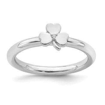 Picture of Diamonds Accent Clover Ring Sterling Silver