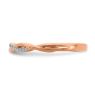 Picture of 14K Rose Solid Gold Diamond Stackable Ring