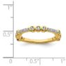 Picture of 14K Yellow Solid Gold Aquamarine and Diamond Stackable Ring