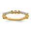 Picture of 14K Yellow Solid Gold White Topaz and Diamond Stackable Ring