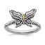 Picture of Sterling Silver & 14k Stackable Expressions Antiqued Ring